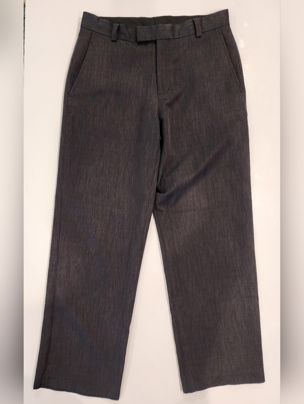 Kenneth Cole Reaction Dress Pants Men's 32x29 Dark Gray Heathered Slim Fit